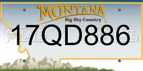 17QD886 Montana License Plate