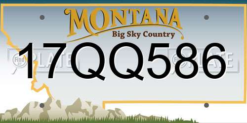 17QQ586 Montana License Plate