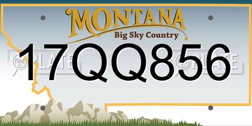 17QQ856 Montana License Plate