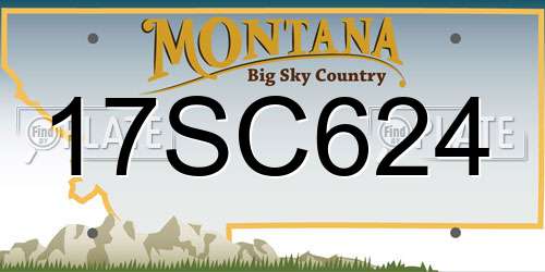 17SC624 Montana License Plate