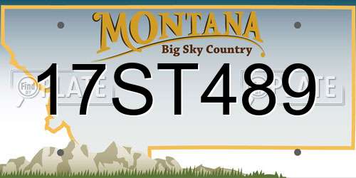 17ST489 Montana License Plate