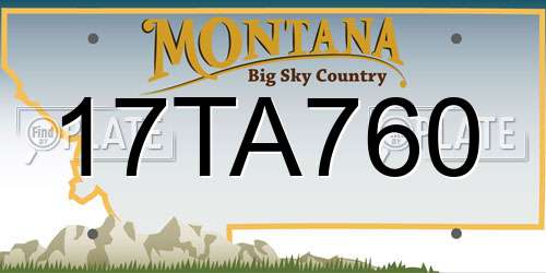 17TA760 Montana License Plate