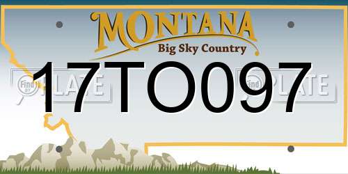 17TO097 Montana License Plate