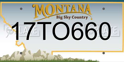 17TO660 Montana License Plate
