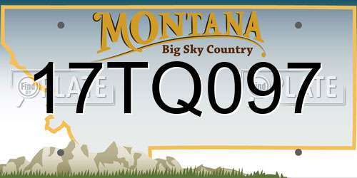 17TQ097 Montana License Plate