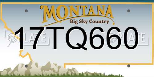 17TQ660 Montana License Plate