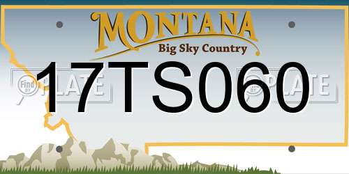 17TS060 Montana License Plate