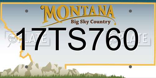 17TS760 Montana License Plate