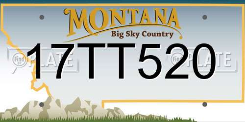 17TT520 Montana License Plate