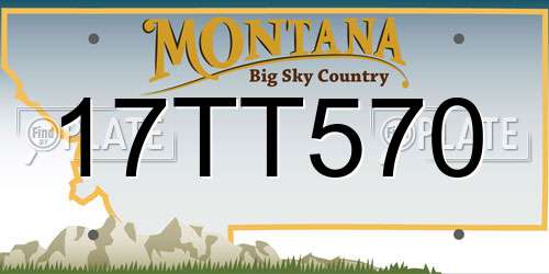 17TT570 Montana License Plate
