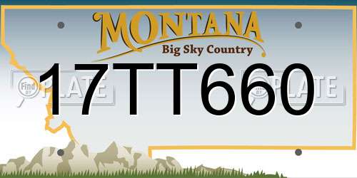 17TT660 Montana License Plate