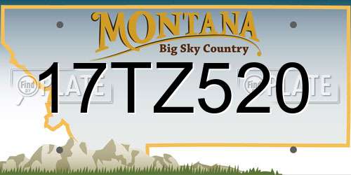 17TZ520 Montana License Plate