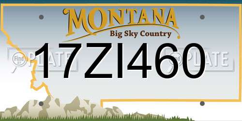 17ZI460 Montana License Plate