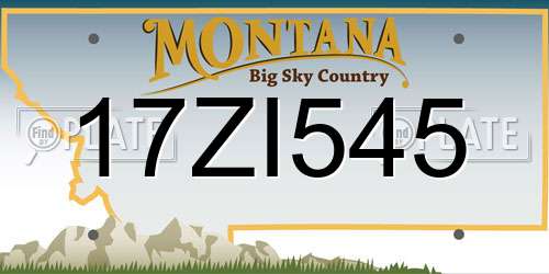 17ZI545 Montana License Plate