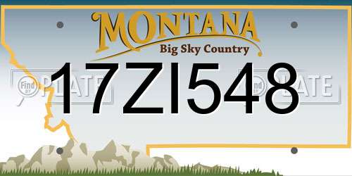 17ZI548 Montana License Plate