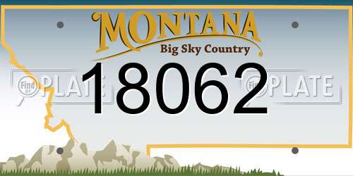18062 Montana License Plate
