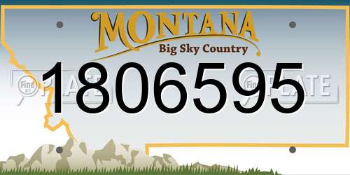 1806595 Montana License Plate