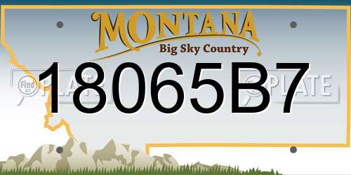 18065B7 Montana License Plate