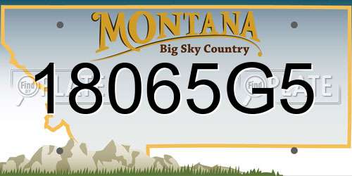 18065G5 Montana License Plate