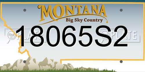 18065S2 Montana License Plate