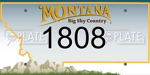 1808 Montana License Plate