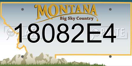 18082E4 Montana License Plate