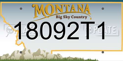 18092T1 Montana License Plate