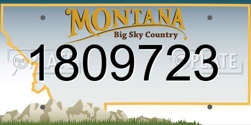 1809723 Montana License Plate