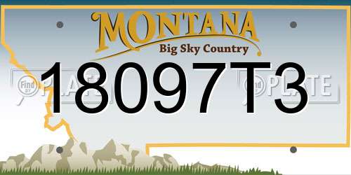 18097T3 Montana License Plate