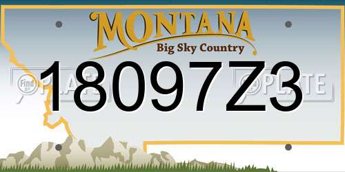 18097Z3 Montana License Plate