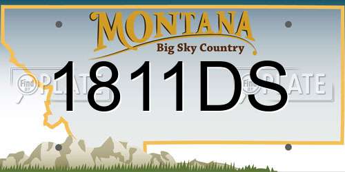 1811DS Montana License Plate