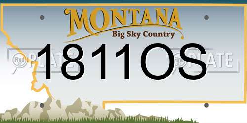 1811OS Montana License Plate