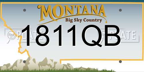 1811QB Montana License Plate