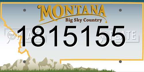 1815155 Montana License Plate