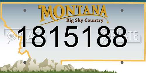 1815188 Montana License Plate