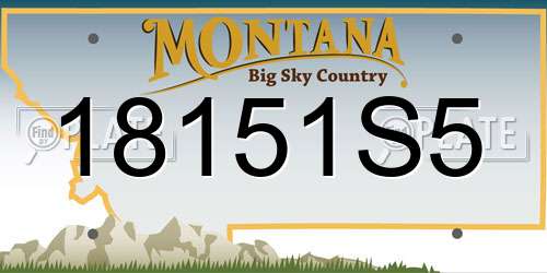 18151S5 Montana License Plate