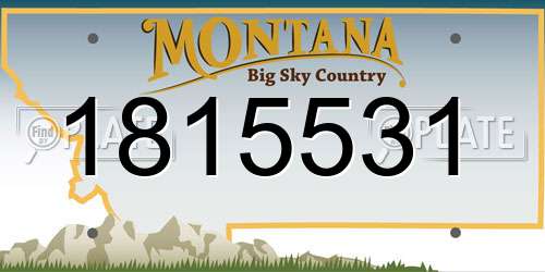1815531 Montana License Plate