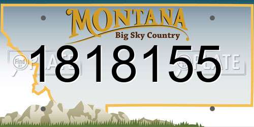 1818155 Montana License Plate