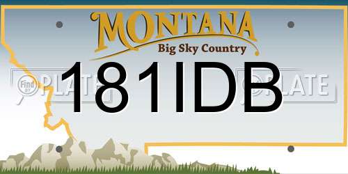 181IDB Montana License Plate