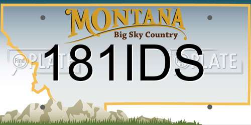 181IDS Montana License Plate