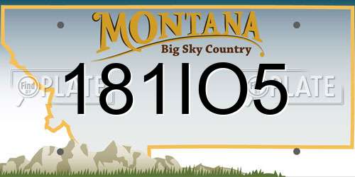 181IO5 Montana License Plate