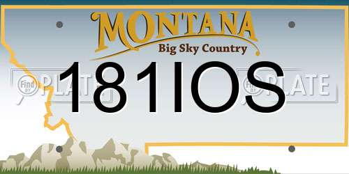 181IOS Montana License Plate