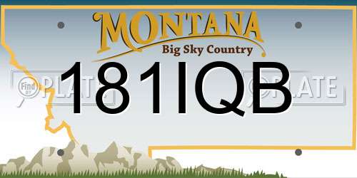 181IQB Montana License Plate