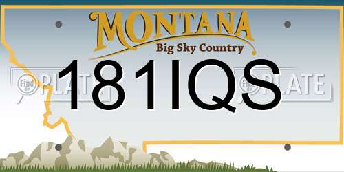 181IQS Montana License Plate