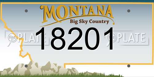 18201 Montana License Plate