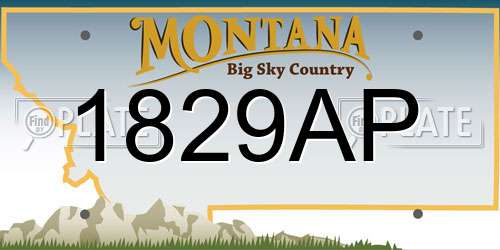 1829AP Montana License Plate
