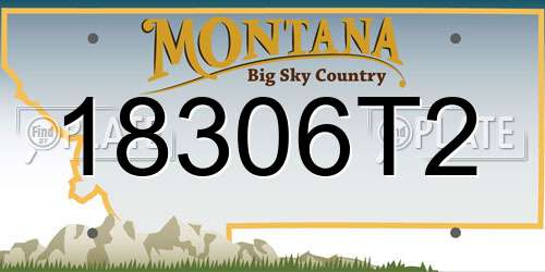 18306T2 Montana License Plate