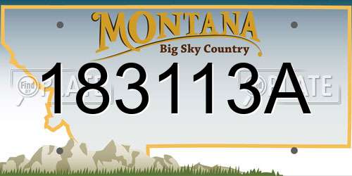 183113A Montana License Plate