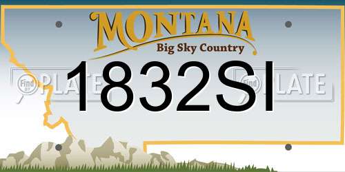 1832SI Montana License Plate