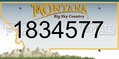 1834577 Montana License Plate